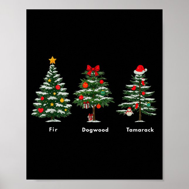 Subtle Anti Trump Hidden Message Christmas Tree  Poster (Front)