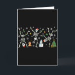 Subtle Anti Trump Hidden Message Dancing Skeleton  Card<br><div class="desc">Subtle Anti Trump Hidden Message Dancing Skeleton Christmas</div>
