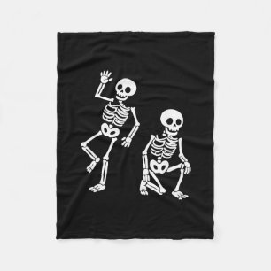 Subtle Anti Trump Hidden Message Dancing Skeleton Fleece Blanket