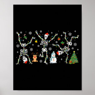 Subtle Anti Trump Hidden Message Dancing Skeleton Poster