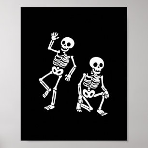 Subtle Anti Trump Hidden Message Dancing Skeleton Poster
