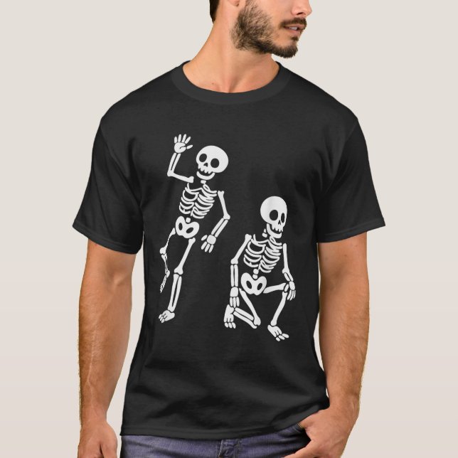 Subtle Anti Trump Hidden Message Dancing Skeleton  T-Shirt (Front)