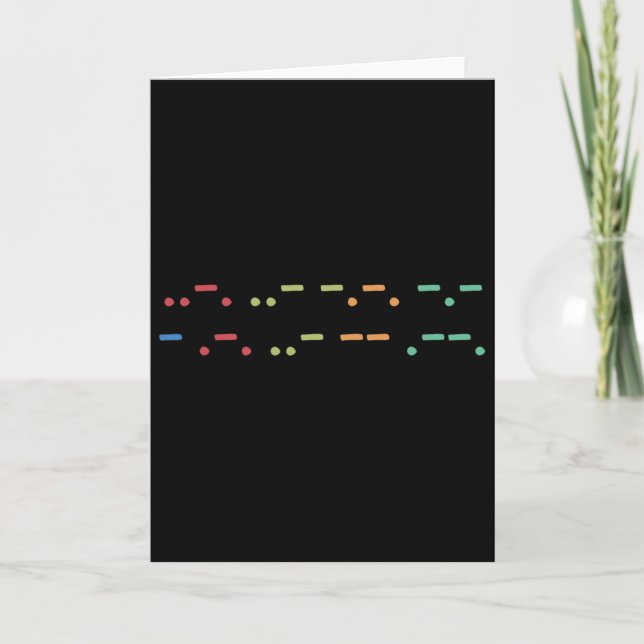 Subtle Anti Trump Social Justice Protest Morse Cod Card (Front)