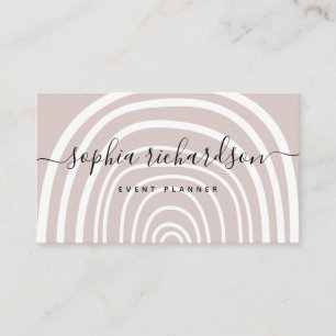 Subtle Arch   Trendy Abstract Neutral Rose Business Card