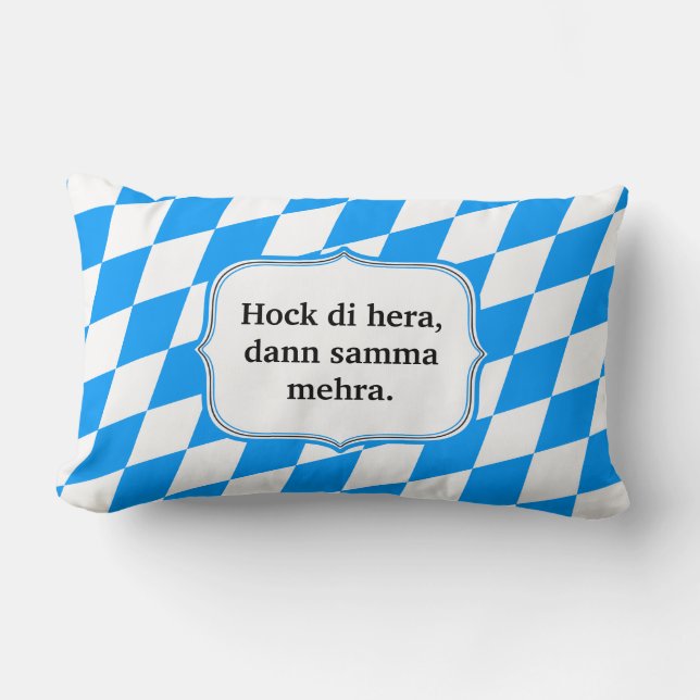 Subtle Bavarian on cotton Lumbar Cushion (Front)