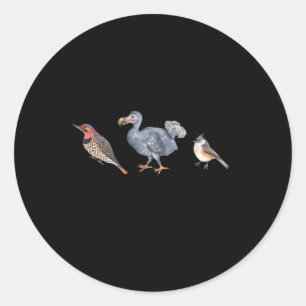 Subtle Bird Anti Trump Shirt Bird Flicker Dodo Tit Classic Round Sticker