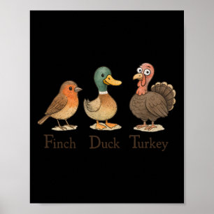 Subtle Bird Anti Trump Shirt Retro Bird Finch Duck Poster