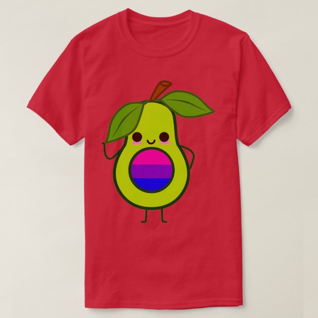 Subtle Bisexual Avocado bisexual avocado bi avocad T-Shirt (Design Front)