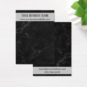 Subtle Black Marble Earring Holder Display Cards