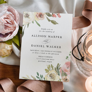 Subtle Blooms   Wedding Invitation