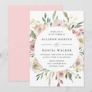 Subtle Blooms Wedding Invitation