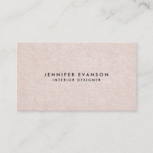 Subtle Blush Pink Elegant Paper Texture Business Card