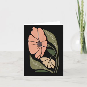 Subtle Boho Flowers Anti Trum P Liberal Protest Re Card
