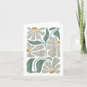 Subtle Boho Flowers Anti Trump, Kamala Harris Vote Card
