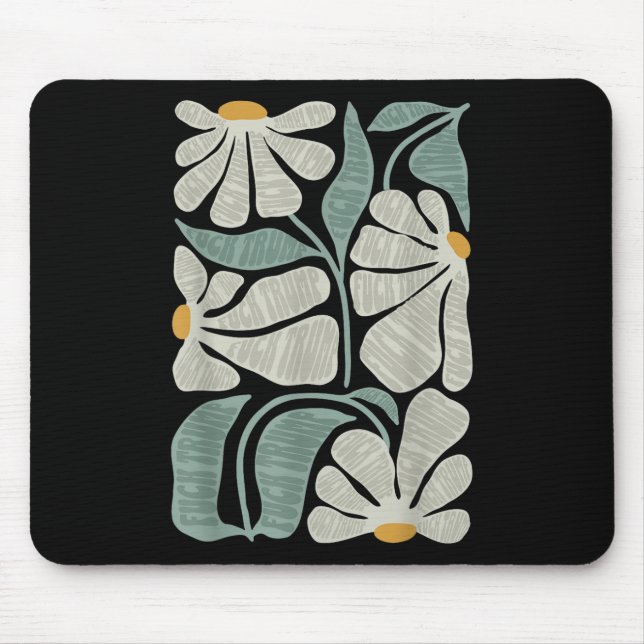 Subtle Boho Flowers Anti Trump, Kamala Harris Vote Mouse Pad (Front)