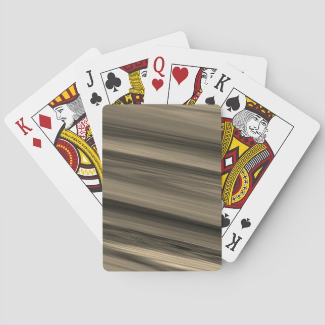  Subtle Brown Stripe  Playing Cards (Back)