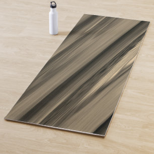 Subtle Brown Stripe Yoga Mat