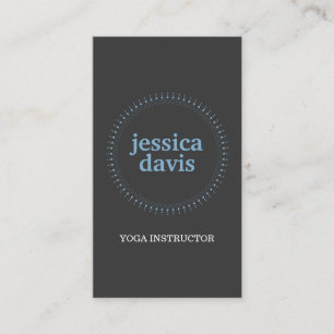 SUBTLE CIRCLE in BLUE/DK GRAY Business Card
