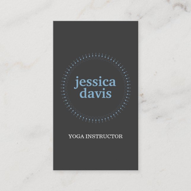SUBTLE CIRCLE in BLUE/DK GRAY  Business Card (Front)