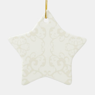 Subtle classic vintage pattern print -customise ceramic tree decoration