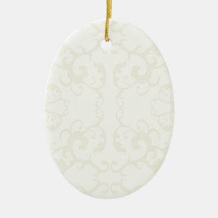 Subtle classic vintage pattern print -customise ceramic tree decoration