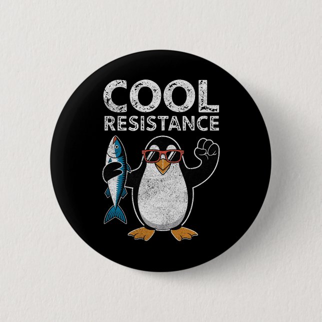 Subtle Cool Resistance Penguin Tariffs Protest Ant 6 Cm Round Badge (Front)