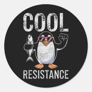 Subtle Cool Resistance Penguin Tariffs Protest Ant Classic Round Sticker