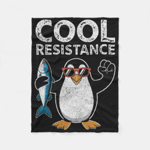 Subtle Cool Resistance Penguin Tariffs Protest Ant Fleece Blanket