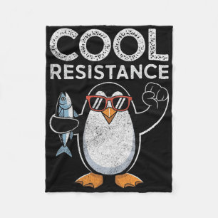 Subtle Cool Resistance Penguin Tariffs Protest Ant Fleece Blanket