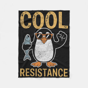 Subtle Cool Resistance Penguin Tariffs Protest Ant Fleece Blanket