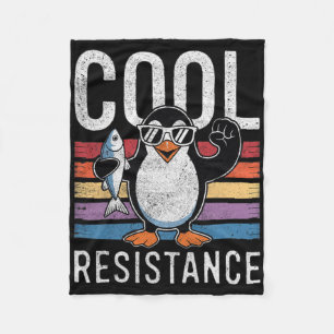 Subtle Cool Resistance Penguin Tariffs Protest Ant Fleece Blanket