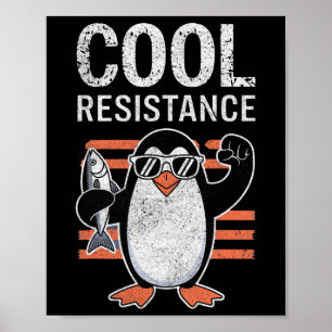 Subtle Cool Resistance Penguin Tariffs Protest Ant Poster