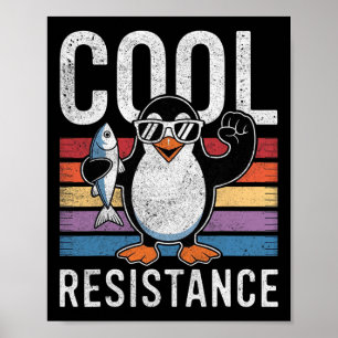 Subtle Cool Resistance Penguin Tariffs Protest Ant Poster