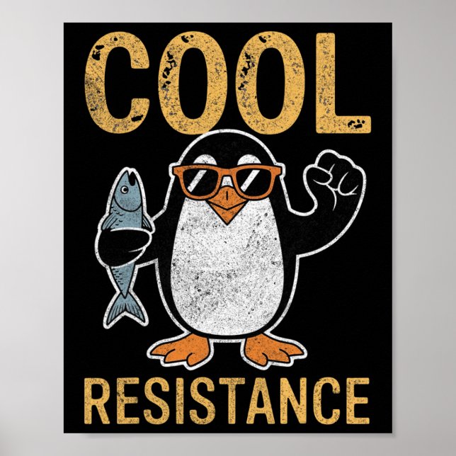 Subtle Cool Resistance Penguin Tariffs Protest Ant Poster (Front)