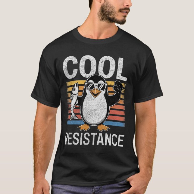 Subtle Cool Resistance Penguin Tariffs Protest Ant T-Shirt (Front)