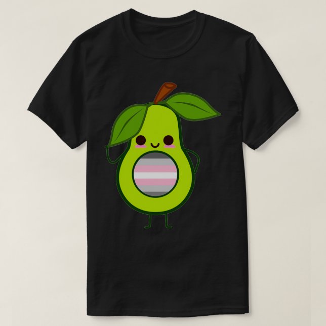 Subtle Demigirl Avocado demigirl avocado T-Shirt (Design Front)