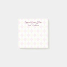 Subtle Diamond Patterned Notes