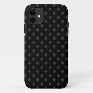Subtle Diamonds - Dark Grey on Black Case-Mate iPhone Case