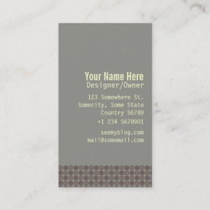 Subtle dots business card