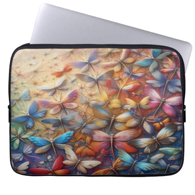 Subtle Dragonflies Laptop Sleeve (Front)