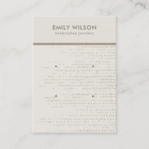 SUBTLE EGG WHITE DOTS 2 STUD EARRING DISPLAY CARD