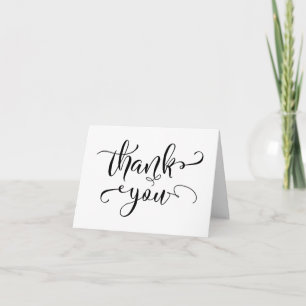 Subtle, Elegant Thank You w/ Black Script Card
