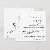 Subtle Elegant Typography Black on White Wedding 3