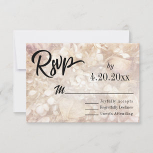 Subtle, Elegant Typography Black Type Wedding RSVP Card