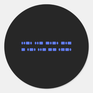 Subtle F T Morse Code Resistance 8647 Feminist Rig Classic Round Sticker