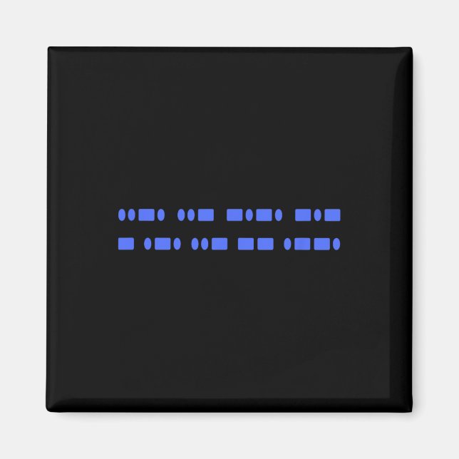 Subtle F T Morse Code Resistance 8647 Feminist Rig Magnet (Front)