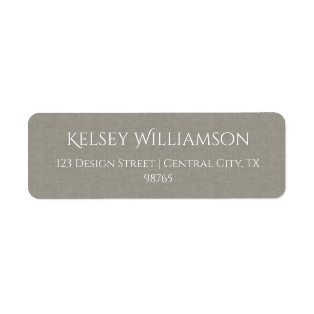 Subtle Fabric Texture Address Labels (Front)
