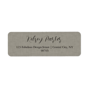 Subtle Fabric Texture Customizable Address Label