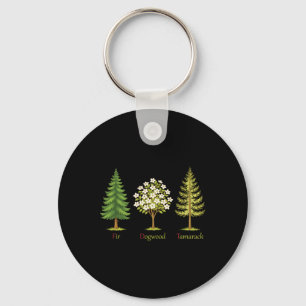 Subtle Fir Dogwood Tamarack Trees Anti Trump Natur Key Ring