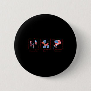 Subtle Firecrackers Dogs Traditions Resist Trump 4 6 Cm Round Badge